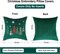 Christmas Pillow Covers 18x18 Set of 2, Forest Green Velvet Throw Pillow Covers with Embroidered Xmas Trees & Snowflakes – Soft Square Holiday Cushion Cases